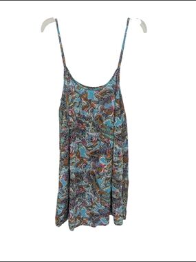 wild fable Teal Paisley Print Mini Slip Dress